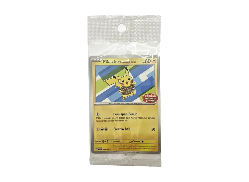 POKEMON CARD PTCG JP - Pikachu Berkemeja Batik (Staryu Pattern) P [SV-P 155]