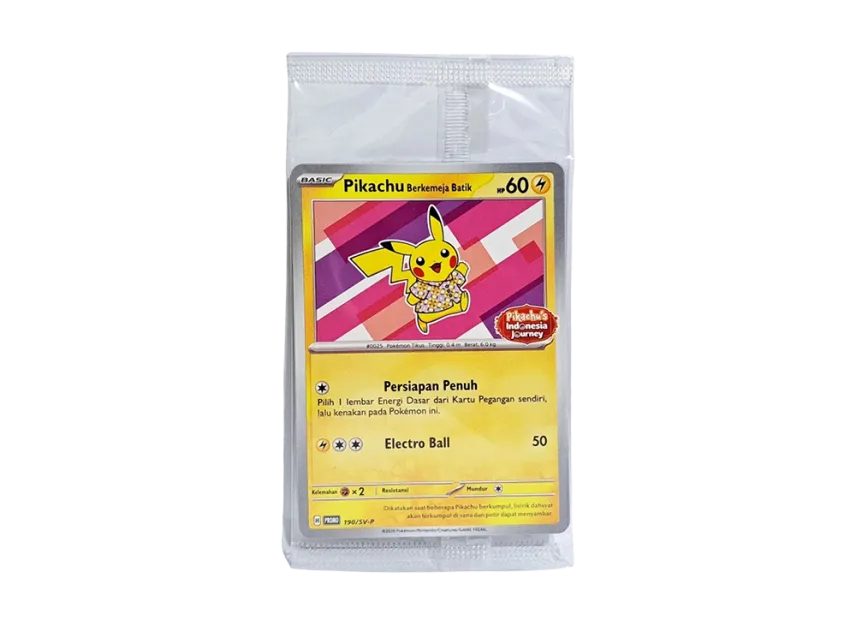 POKEMON CARD PTCG JP - Pikachu Berkemeja Batik (Flower Pikachu Pattern) P [SV-P 190]